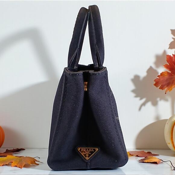 Authentic Prada Canupa Navy Blue Denim Tote Bag MSRP: $1500 - Picture 4 of 16